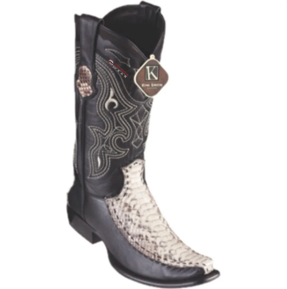 Men’s King Exotic Python & Deer Boots Dubai Toe