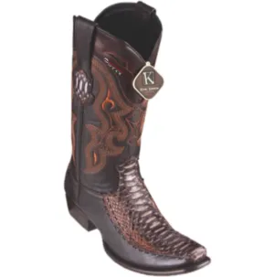 Men’s King Exotic Python & Deer Boots Dubai Toe