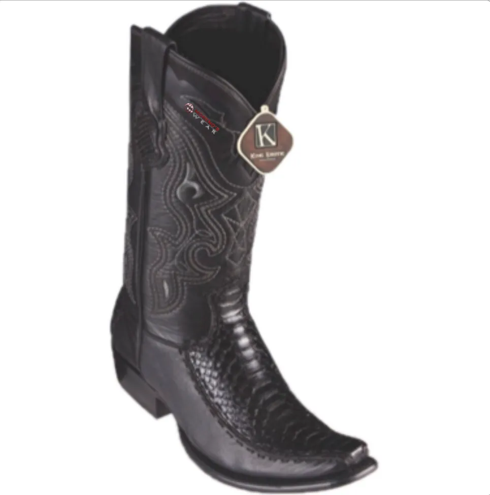 Men’s King Exotic Python & Deer Boots Dubai Toe