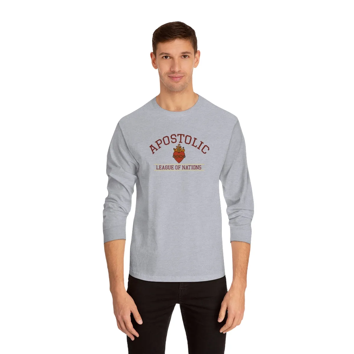 Men's long sleeve christian Catholic long sleeve Traditional religious Christmas gift shirt