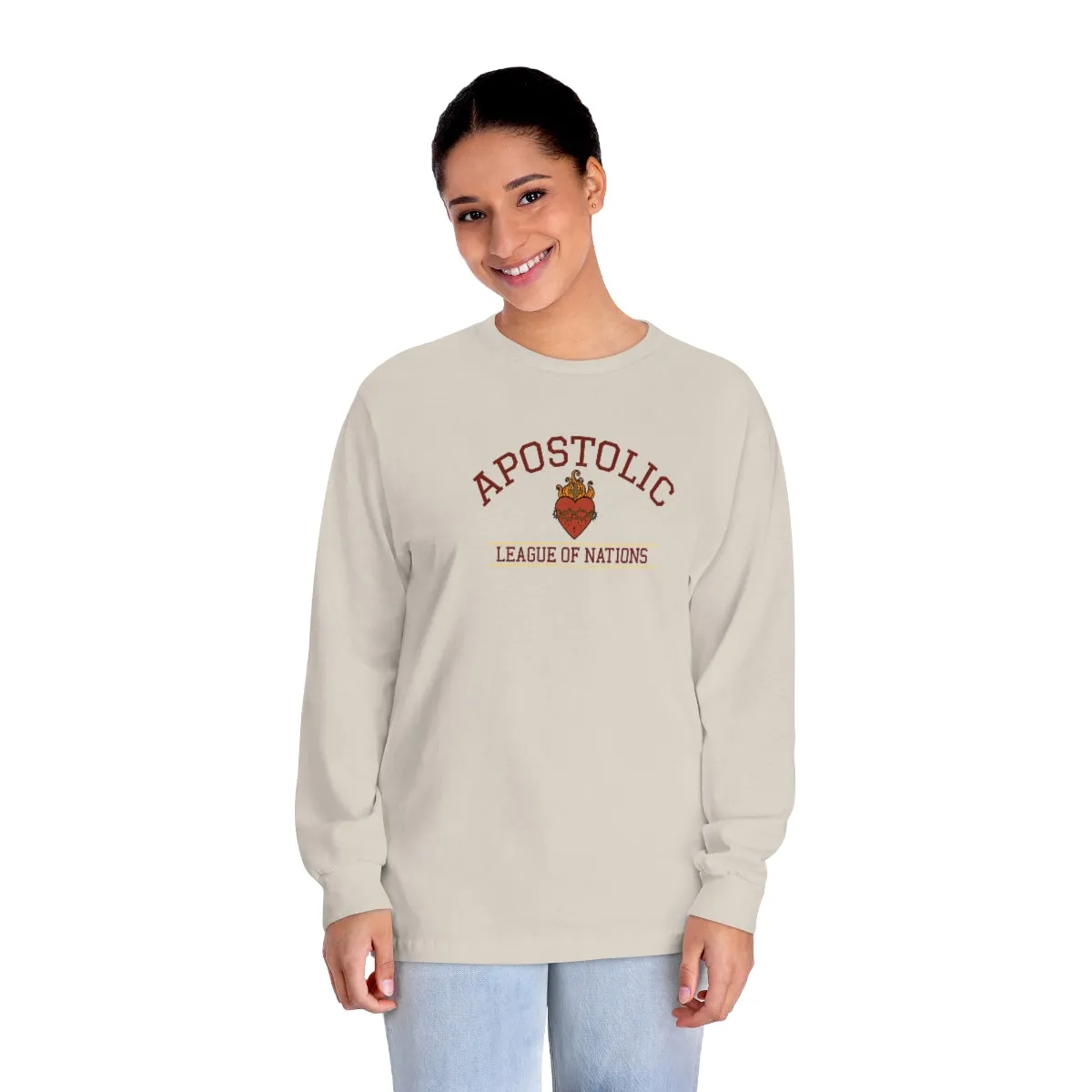 Men's long sleeve christian Catholic long sleeve Traditional religious Christmas gift shirt