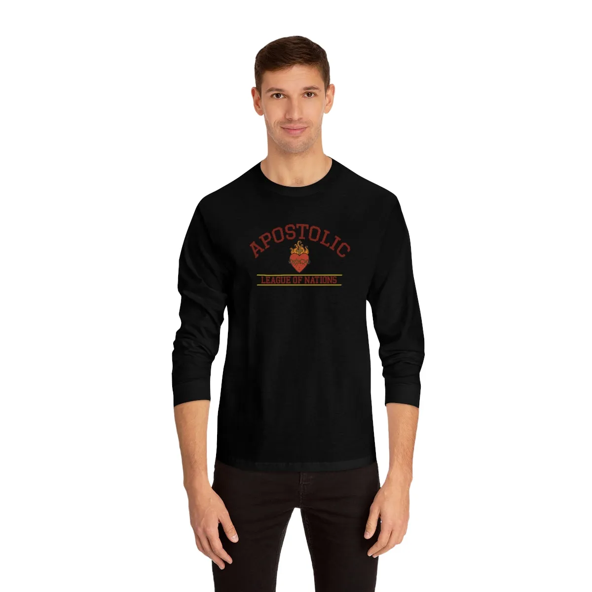 Men's long sleeve christian Catholic long sleeve Traditional religious Christmas gift shirt