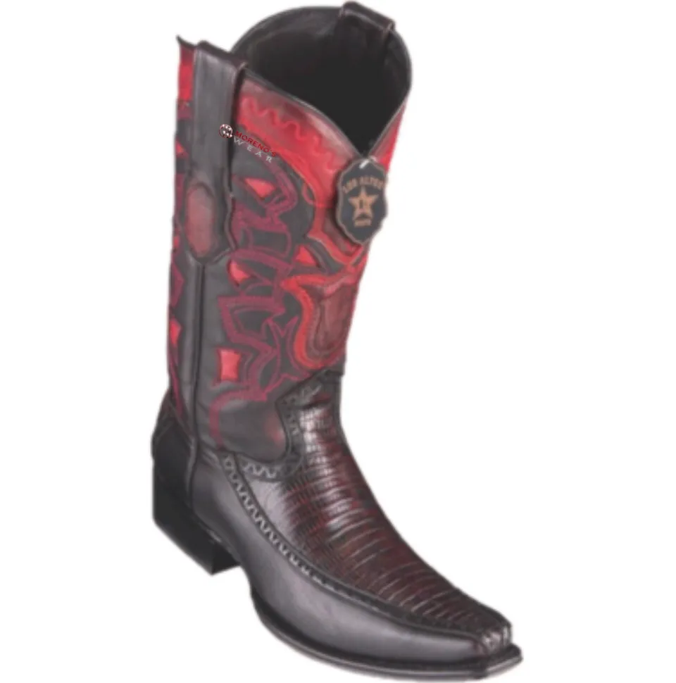 Men’s Los Altos Teju Lizard & Deer Boots European Square Toe