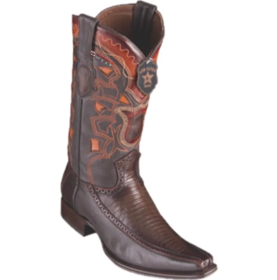 Men’s Los Altos Teju Lizard & Deer Boots European Square Toe