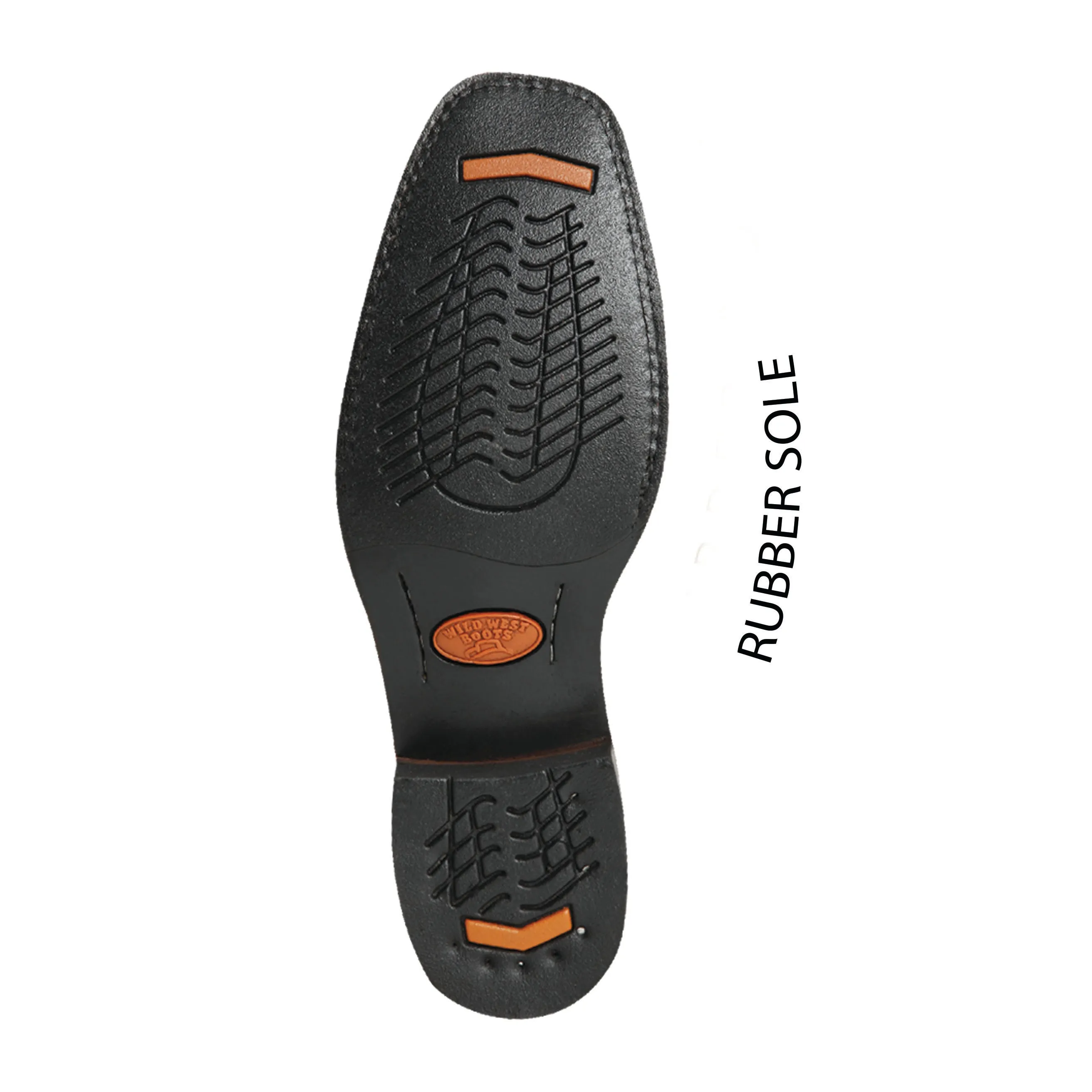 Men's Wild West Caiman Belly With Rubber Sole Boots Square Toe