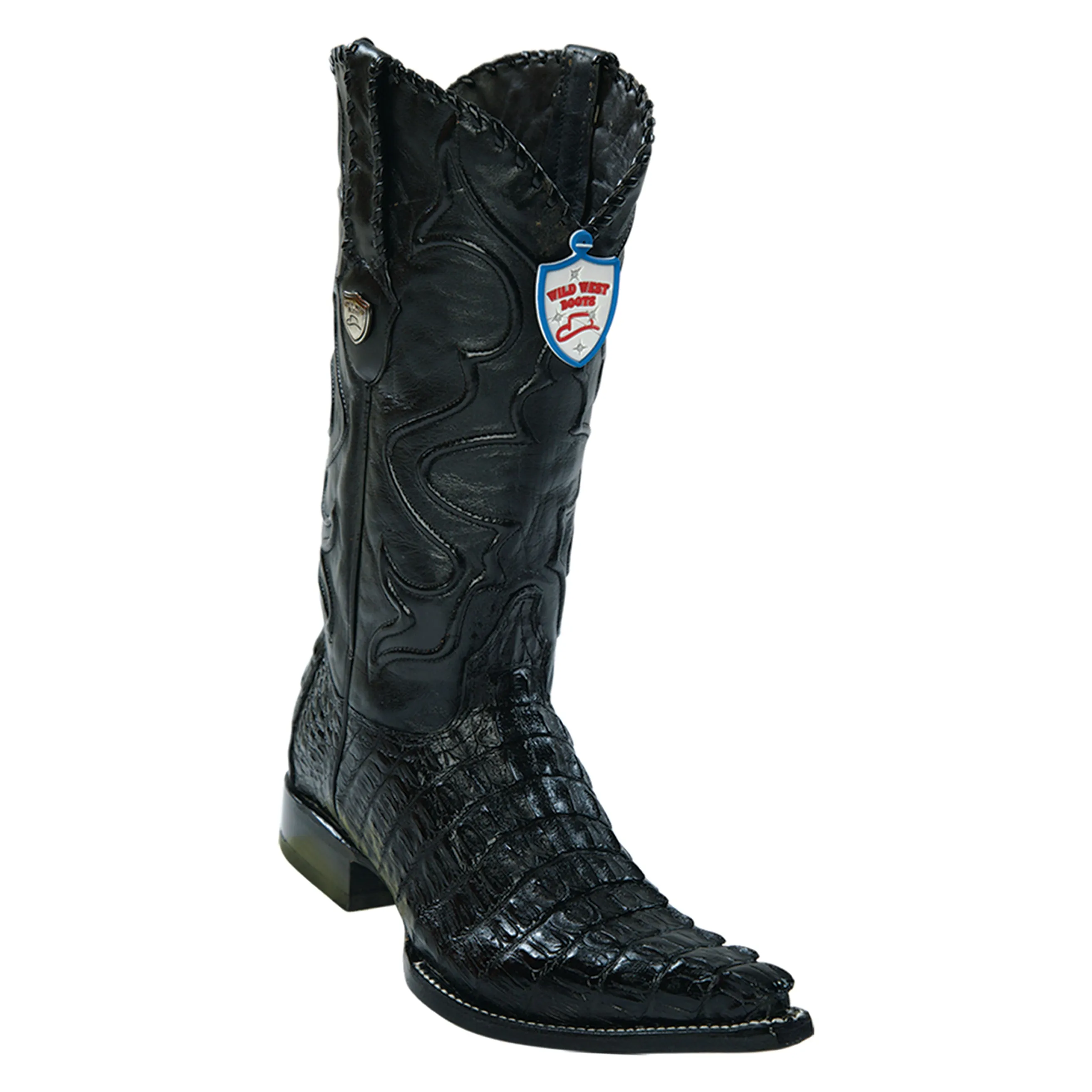 Men's Wild West Caiman Tail Boots 3x Toe