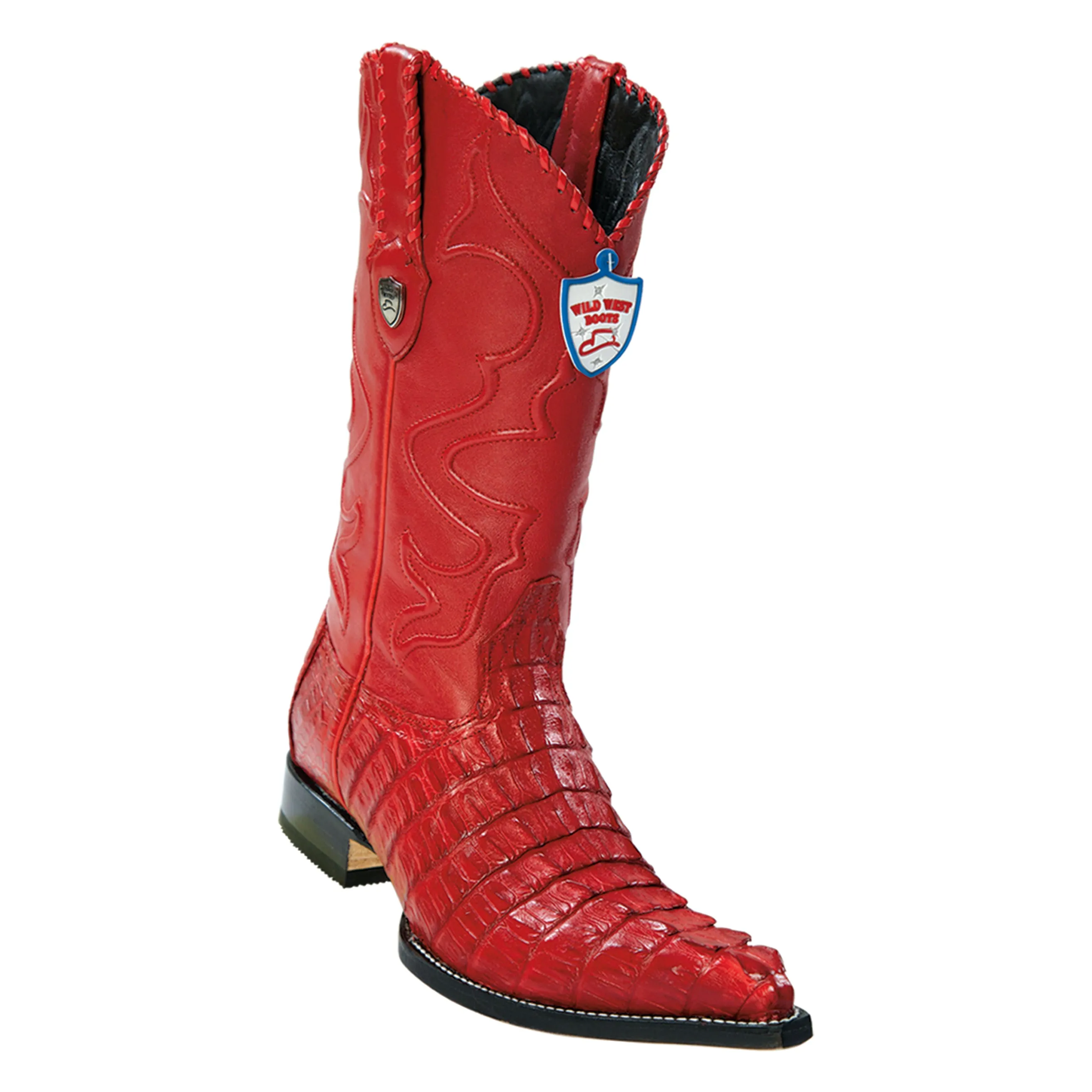 Men's Wild West Caiman Tail Boots 3x Toe