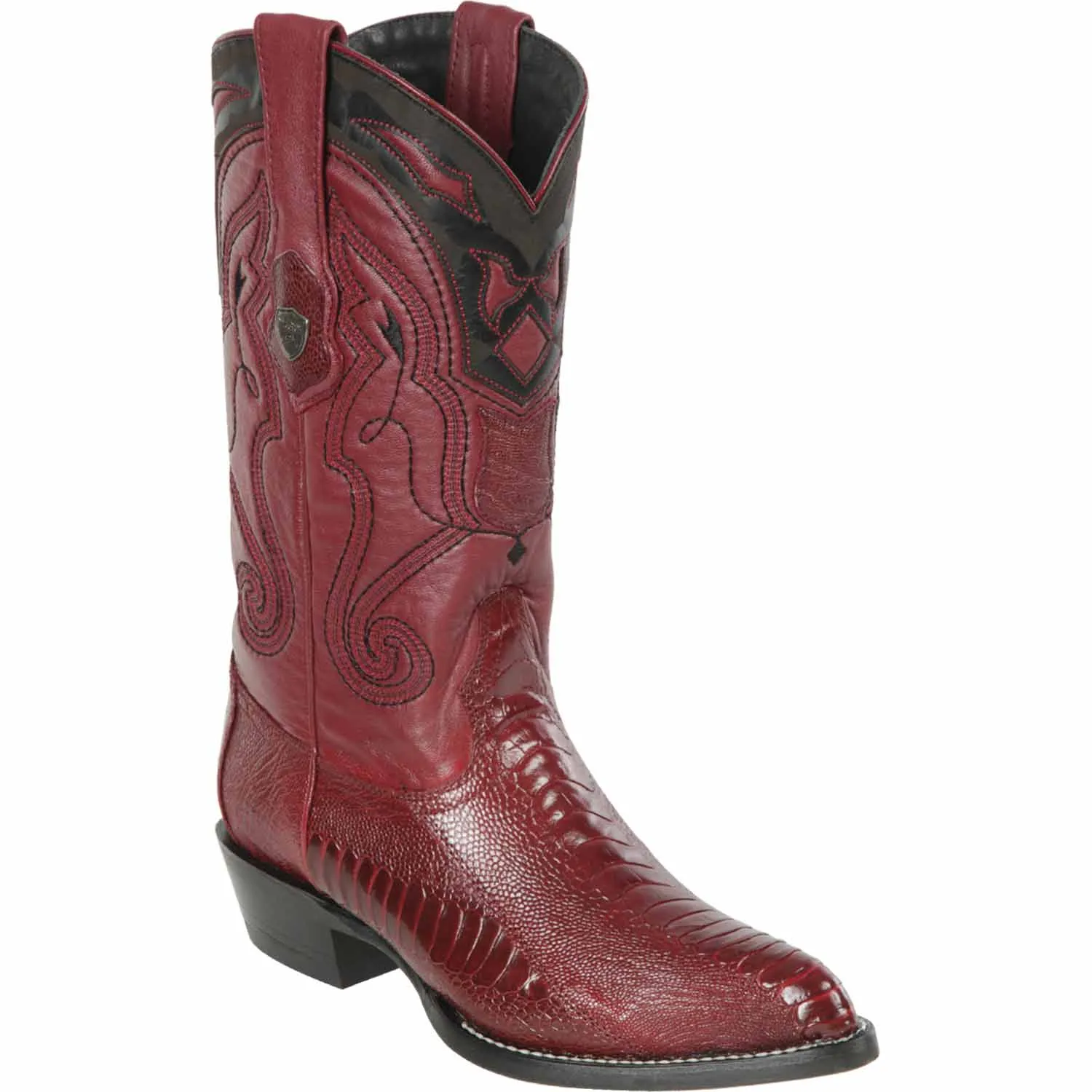 Men's Wild West Ostrich Leg Skin J Toe Boots 29905