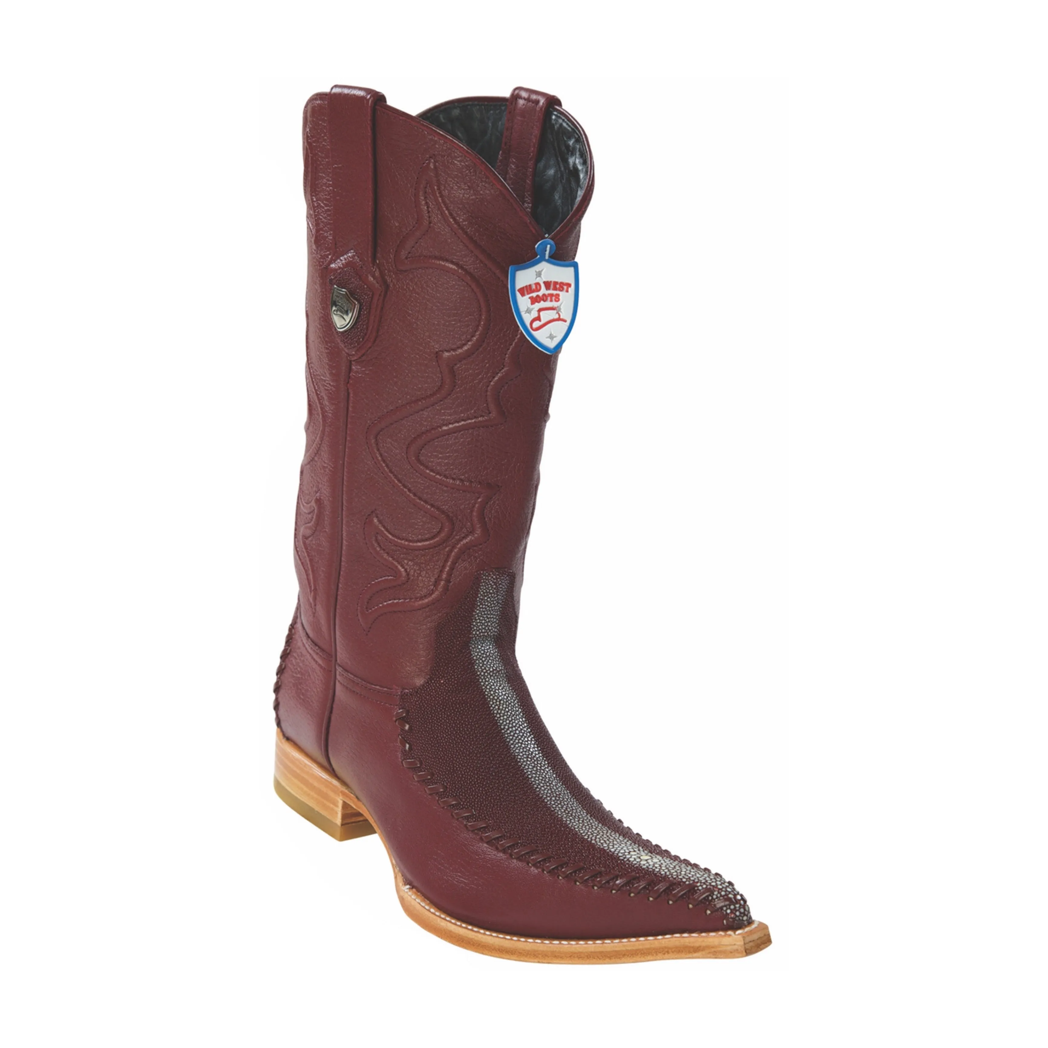 Men's Wild West Stingray Rowstone With Deer Boots 3x Toe