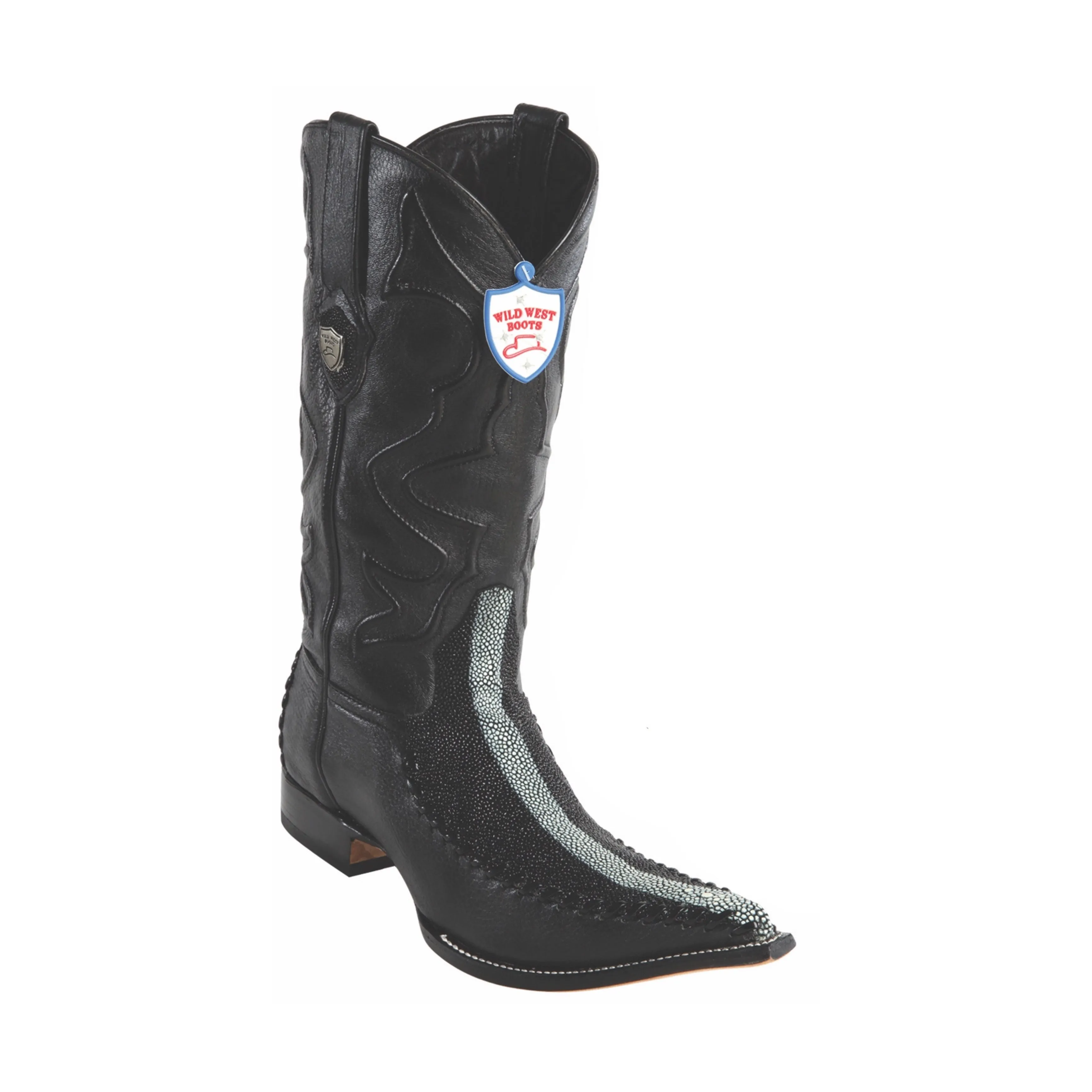 Men's Wild West Stingray Rowstone With Deer Boots 3x Toe