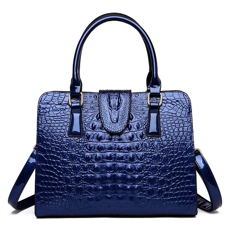 Middle-aged Women's Bag Simple Fashion Crocodile Pattern Ladies Bag Mother Bag Messenger Bag