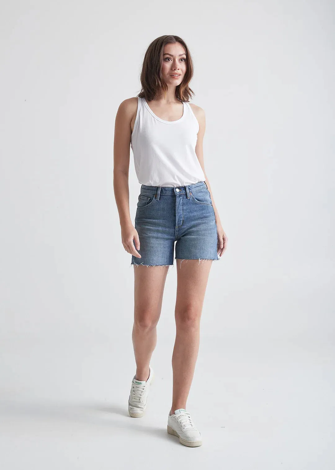 Midweight Performance Denim High Rise Short (Women's)