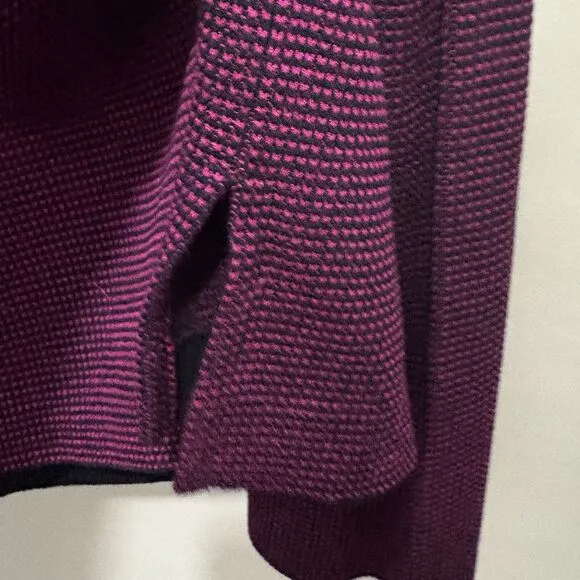 Ming Wang Sweater Women’s XL Pink Black Mock Neck NWT