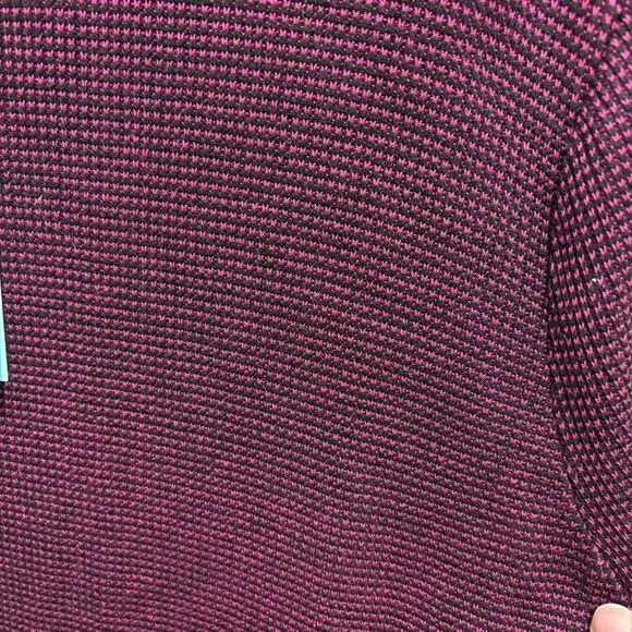 Ming Wang Sweater Women’s XL Pink Black Mock Neck NWT