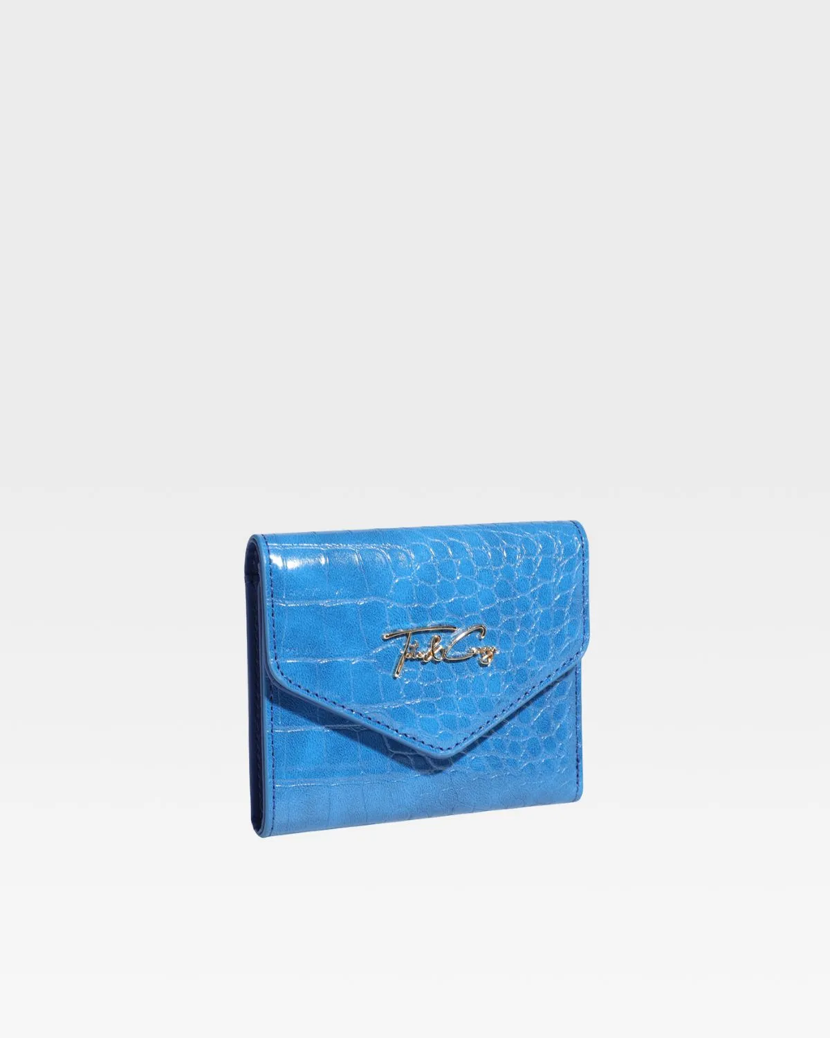 Mini Leather Wallet in Royal Blue