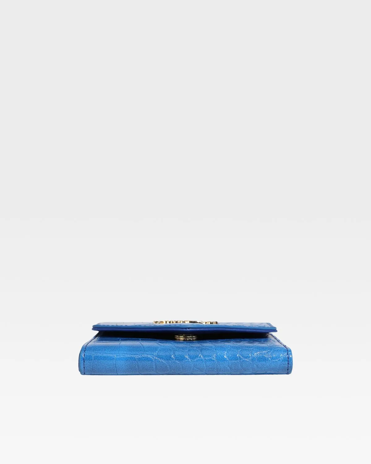 Mini Leather Wallet in Royal Blue