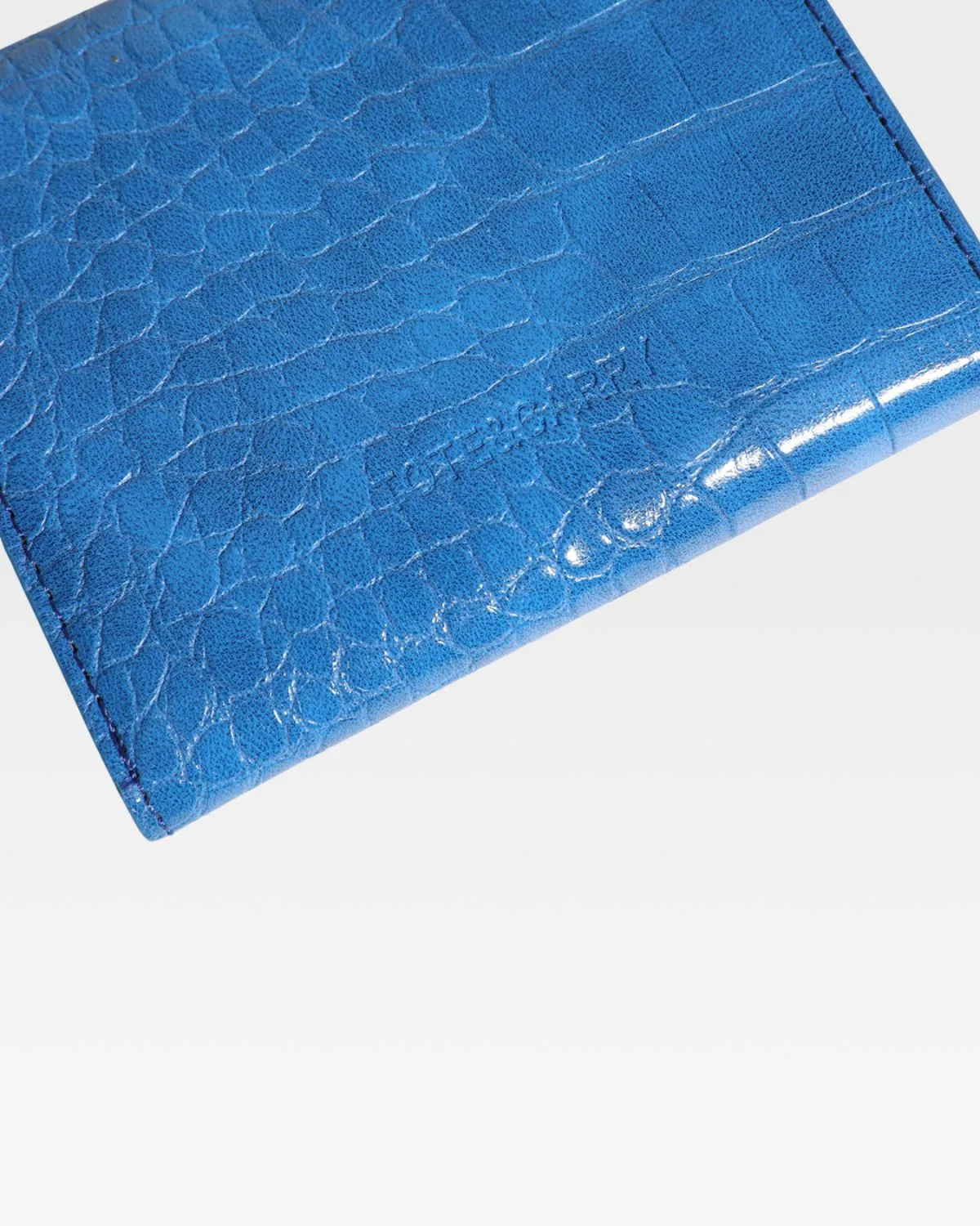 Mini Leather Wallet in Royal Blue