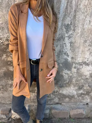Moema® | Timeless Suede Jacket With Button Placket