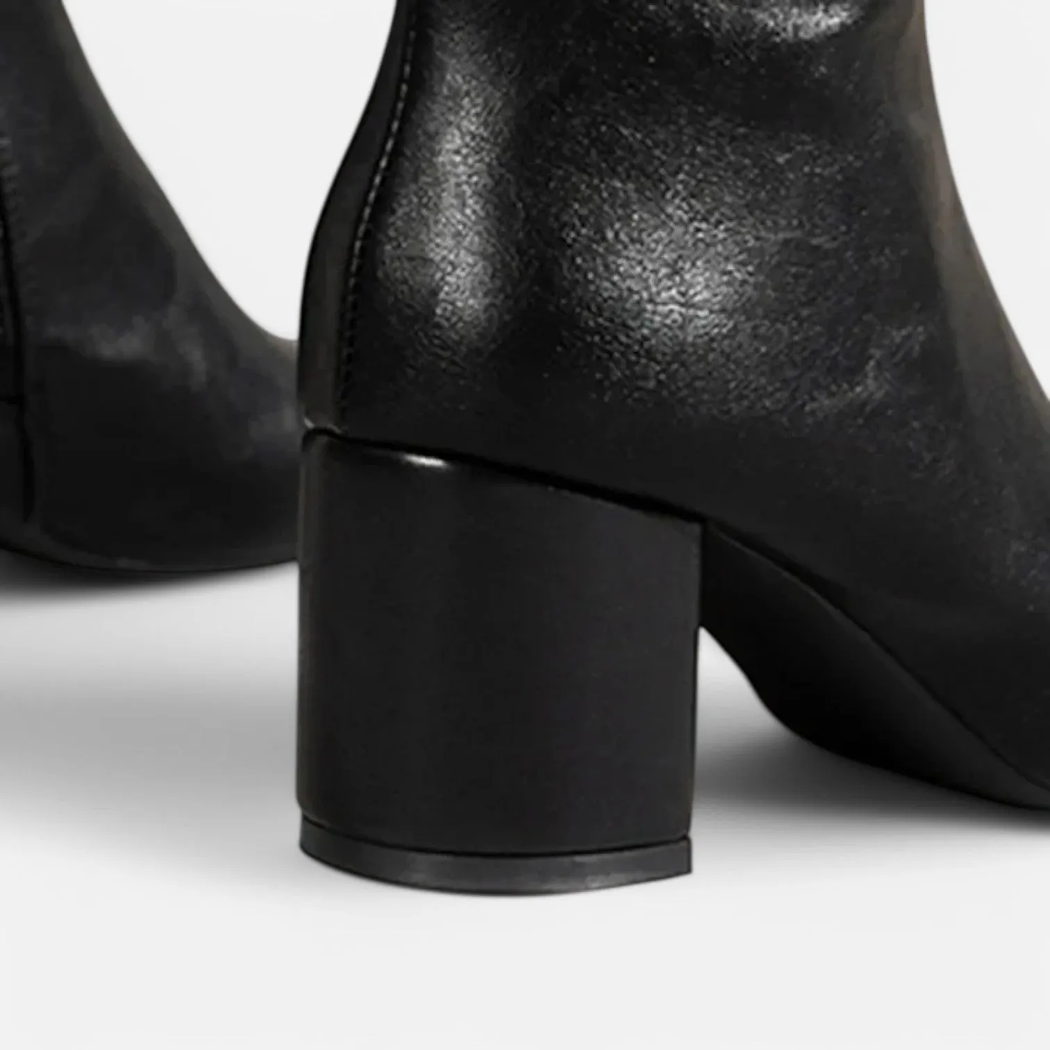 Monacogents | Women's White Ankle Boots with Side Zipper & Pointed Toe