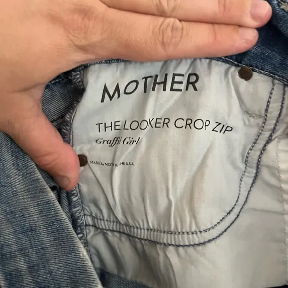Mother the looker crop zip Women's Jeans size 27