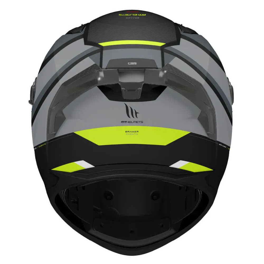 MT Braker SV Helmet Chento B3 Matt Black / Fluo Yellow