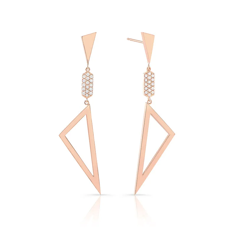 Multi Shape Earrings - Diamond Center | Rose Gold