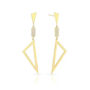 Multi Shape Earrings - Diamond Center | Yellow Gold