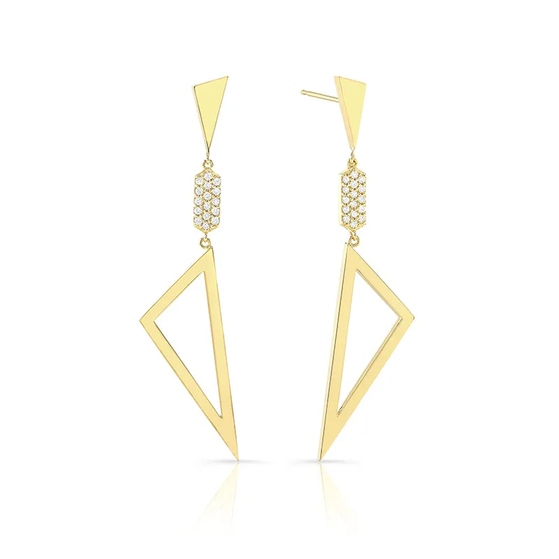 Multi Shape Earrings - Diamond Center | Yellow Gold