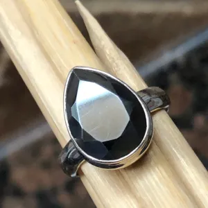 Natural Hematite 925 Solid Sterling Silver Ring Size 6.5, 6.75, 7.75, 8, 8.5
