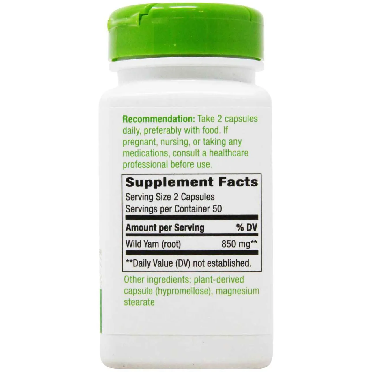 Nature's Way, Wild Yam Root, 425 mg, 180 Vegan Capsules