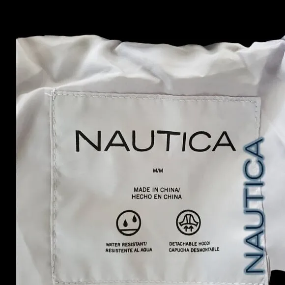 Nautica | Women's Hooded  Puffer Jacket Detachable Fx Fur Hood | Silver | NWOT