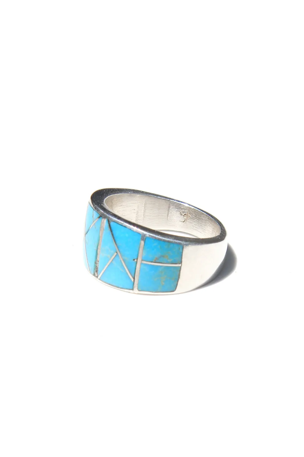 Navajo Turquoise Inlay Ring (Size 6.5)