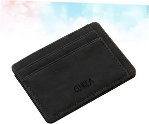 NEW 1pc OEIPSMK Pu Leather Wallet Creative Design Fashion Design Suitable for Both Men and Women Soft-touching Great Capacity Exquisite Detail Short Coin Purse Clip Card Holder Clamshell, Black