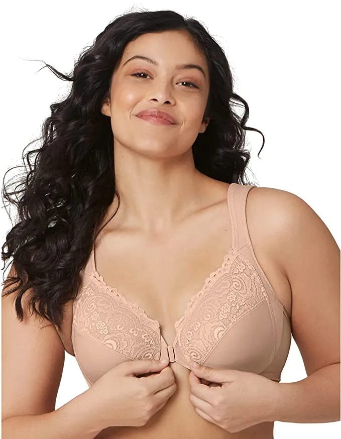 New Glamorise Women's Full Figure Plus Size Wonderwire Front Close Bra, Cafe, Sz 38G! Also Fits 40DDD, 42DD, 44D, 46C, 48B! Retails $70 