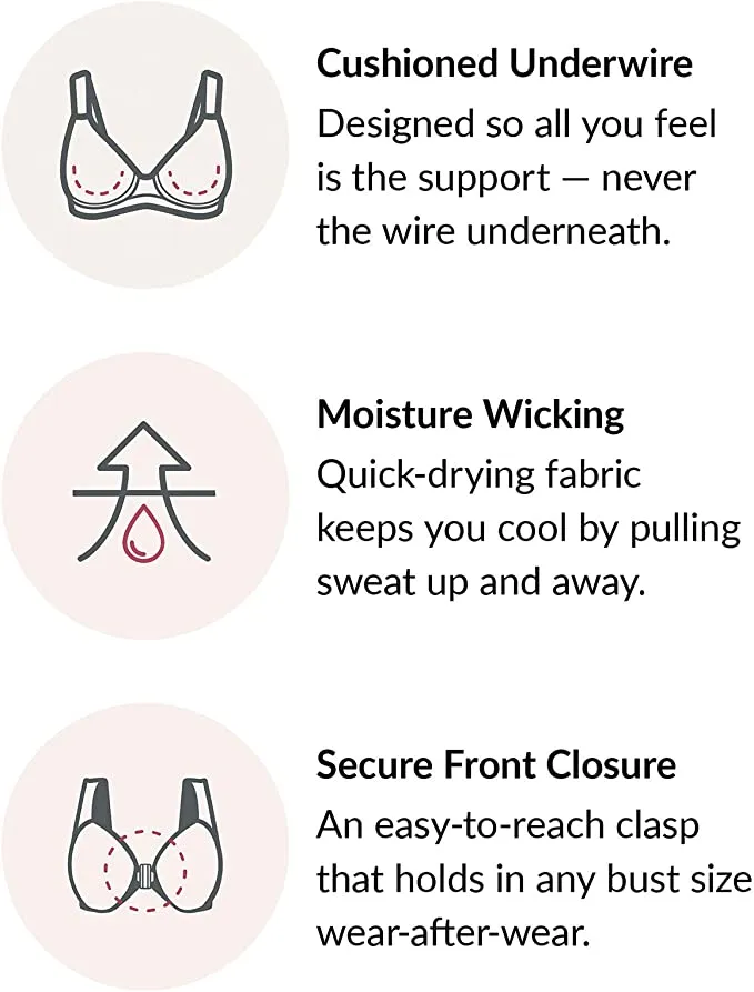 New Glamorise Women's Full Figure Plus Size Wonderwire Front Close Bra, Cafe, Sz 38G! Also Fits 40DDD, 42DD, 44D, 46C, 48B! Retails $70 