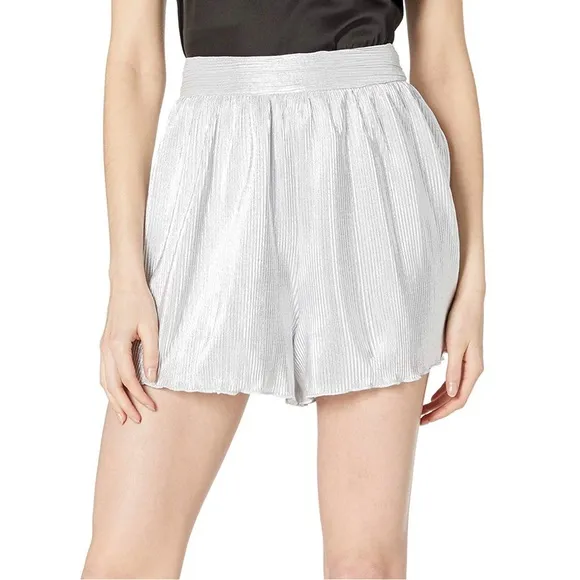 NEW House of Harlow 1960 x REVOLVE Women's Esther Silver High waist Shorts XS
