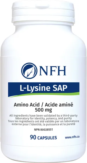 NFH L‑Lysine SAP 90 Vegetarian Capsules