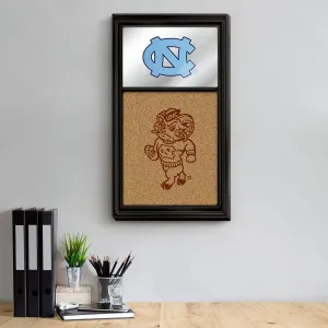 North Carolina Tar Heels: Dual Logo - Mirrored Cork Note Board