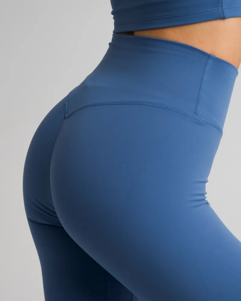 Not Your Basic Leggings - Slate Blue (Invisible Scrunch)