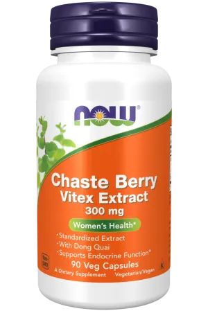 now Chaste Berry Vitex Extract 300mg 90 Veg Capsules