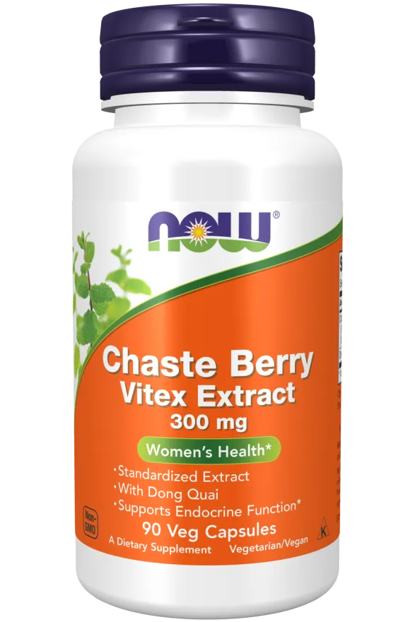 now Chaste Berry Vitex Extract 300mg 90 Veg Capsules