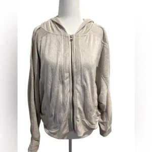 NWT hello nite zip up womens sweater size large with hoodie and pockets
