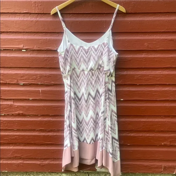 NWT Mystree Pink and Cream Geometric Mini Sundress Women's Size L