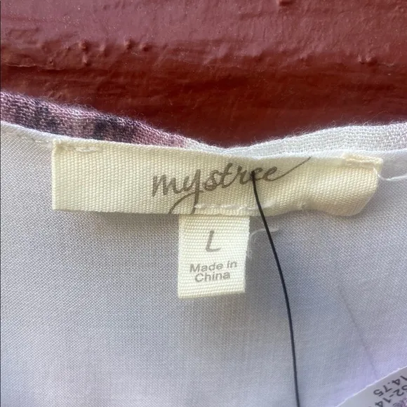 NWT Mystree Pink and Cream Geometric Mini Sundress Women's Size L