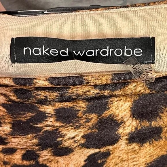 NWT Naked Wardrobe Leopard Print Bodycon Skirt Size Small S02721 NEW