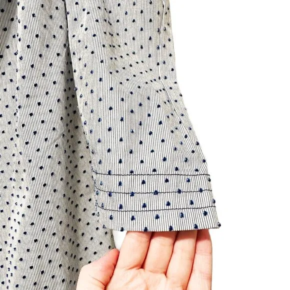 NWT - RED CARTER 3/4 sleeve short dress, small, cold shoulder, blue, polka dot