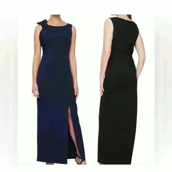 NWT SL Fashions Women's Sleeveless ScubaCrepe A-Line Gown. Has some Stretch