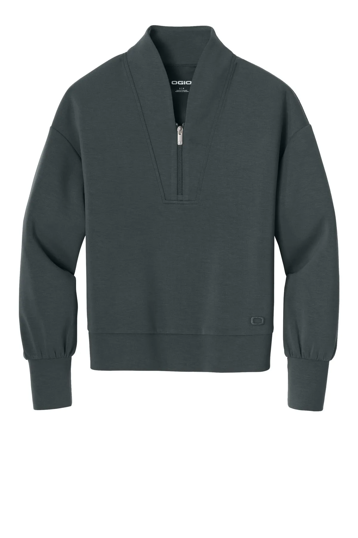 OGIO Women's Transcend 1/4-Zip LOG861 Tarmac Grey