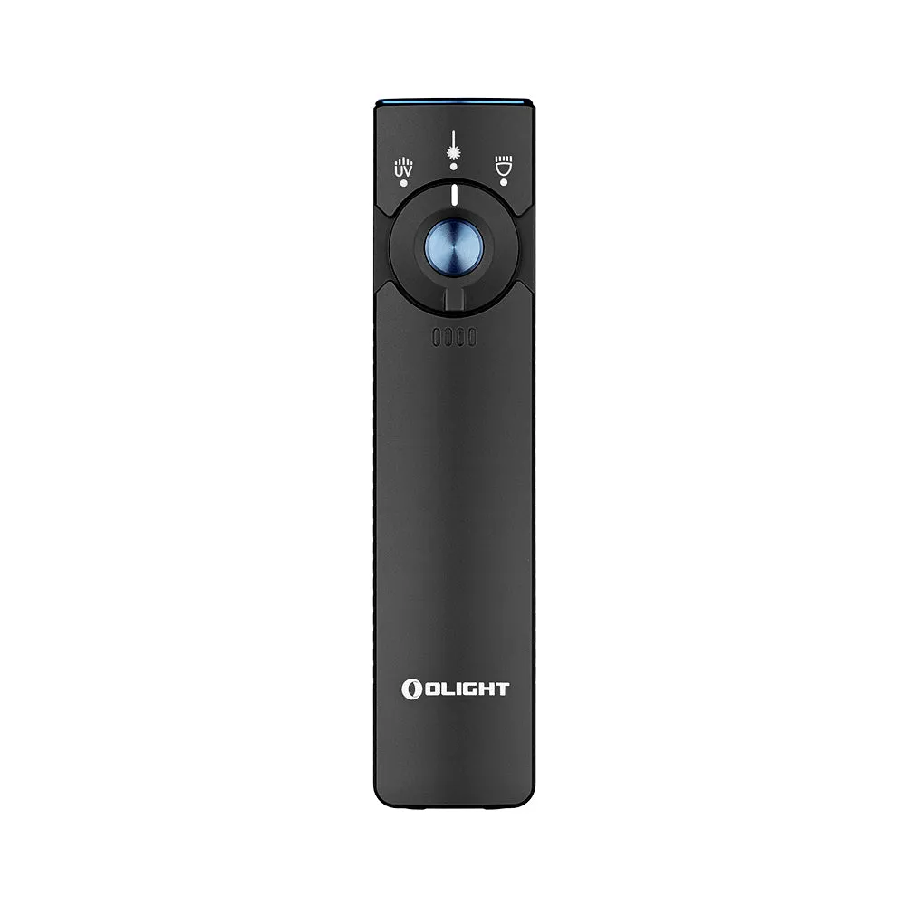 Olight Arkfeld Pro Portable EDC Flashlight With White Light & Green Laser & UV - Black