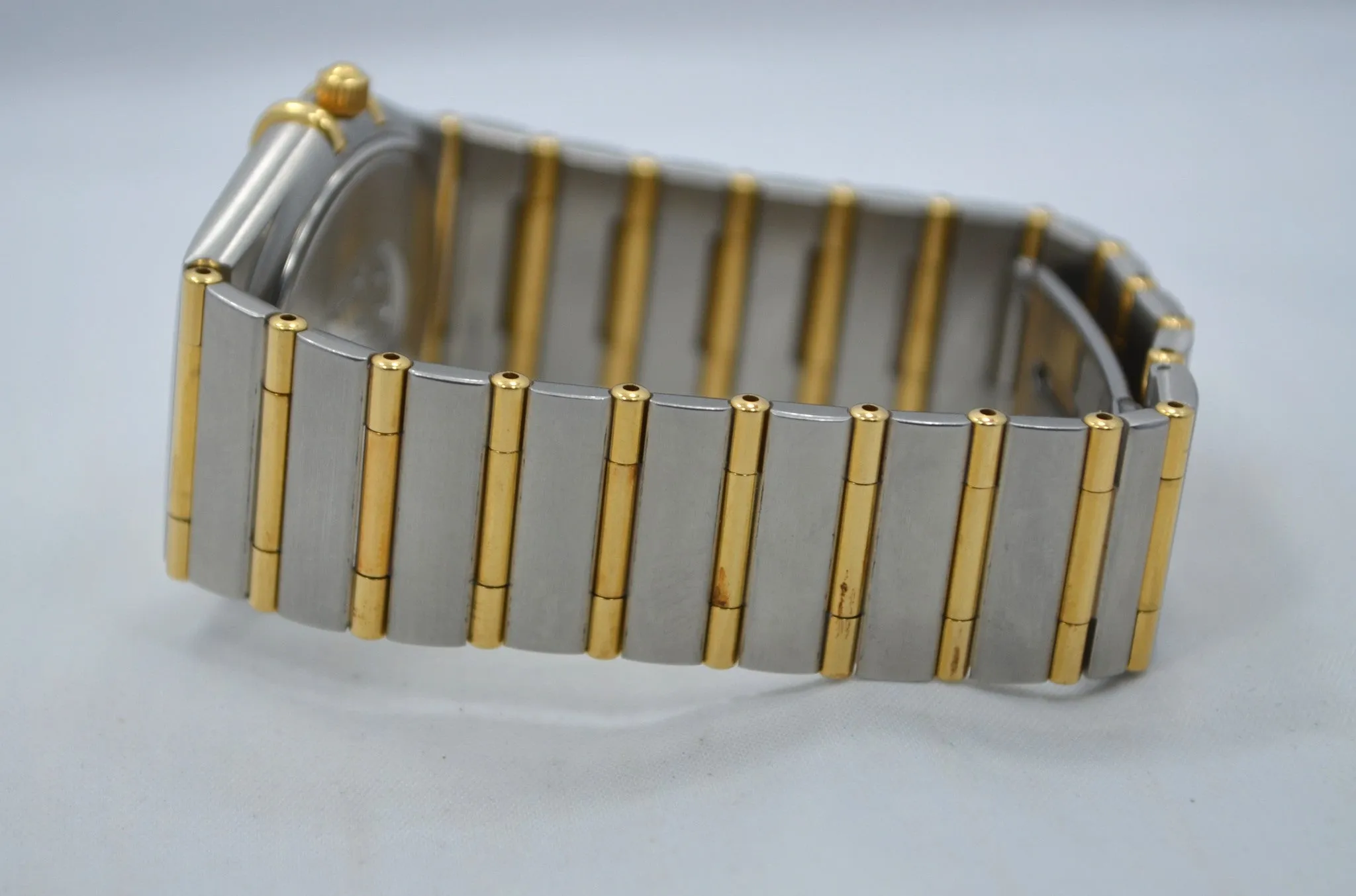 Omega Constellation Two Tone Diamond Bezel Steel 18K Gold Quartz Ladies Watch